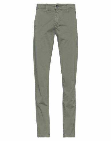 Rar Man Pants Military green Cotton, Elastane Cover