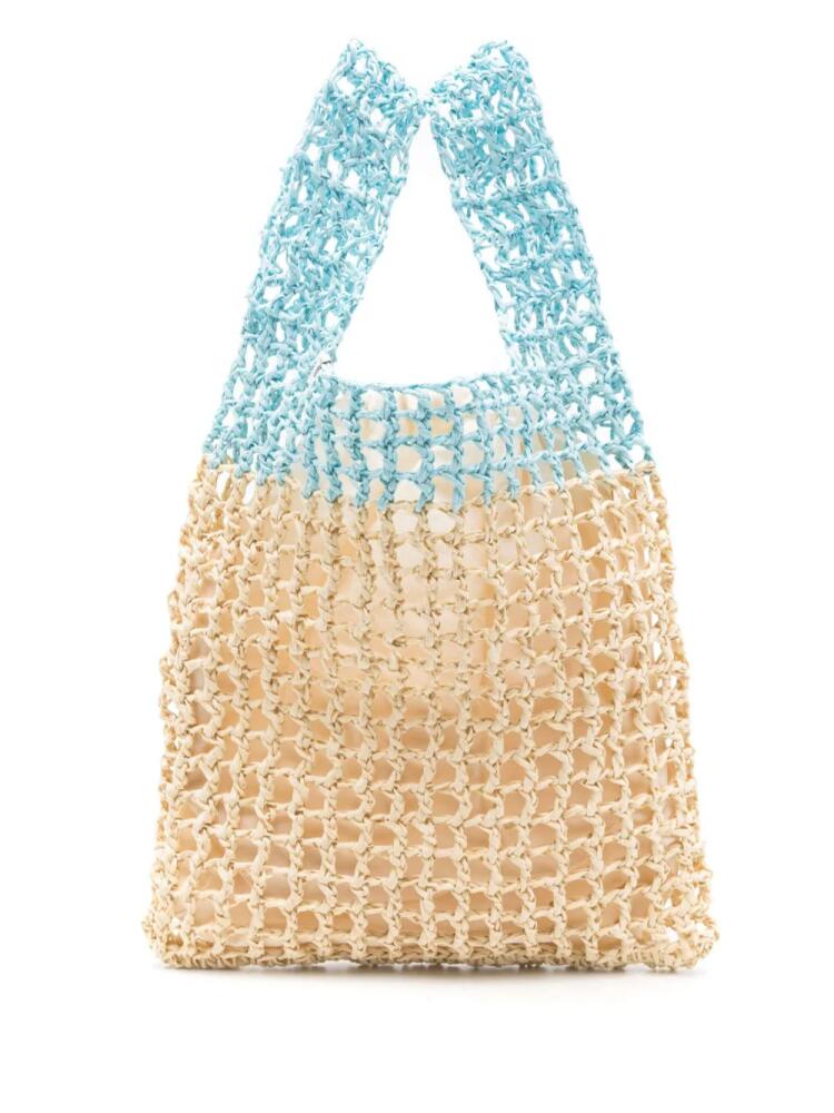 Nannacay Federica crochet-knit raffia bag - Neutrals Cover