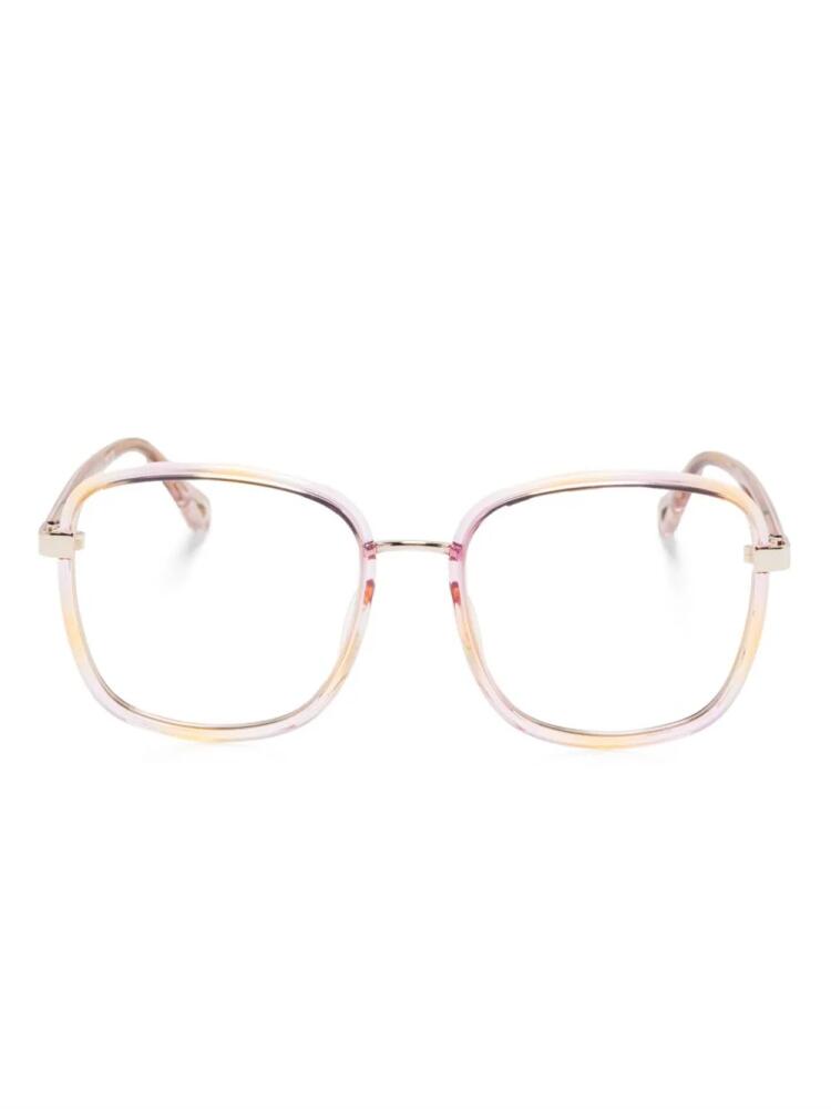 Chloé Eyewear square-frame glasses - Gold Cover