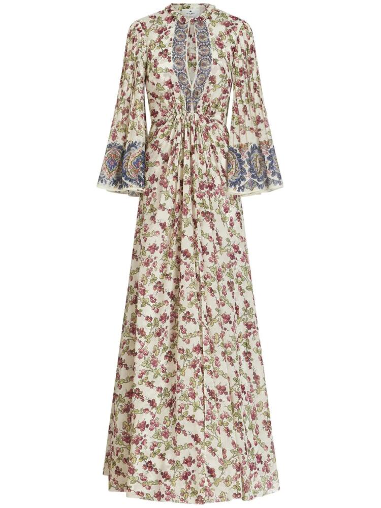 ETRO floral-print silk gown - White Cover