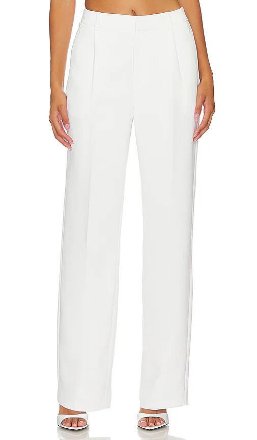 Good American Suiting Column Trouser in Ivory Cover