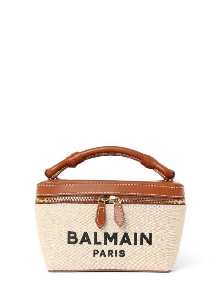 BALMAIN B-army Canvas Vanity Case Cover