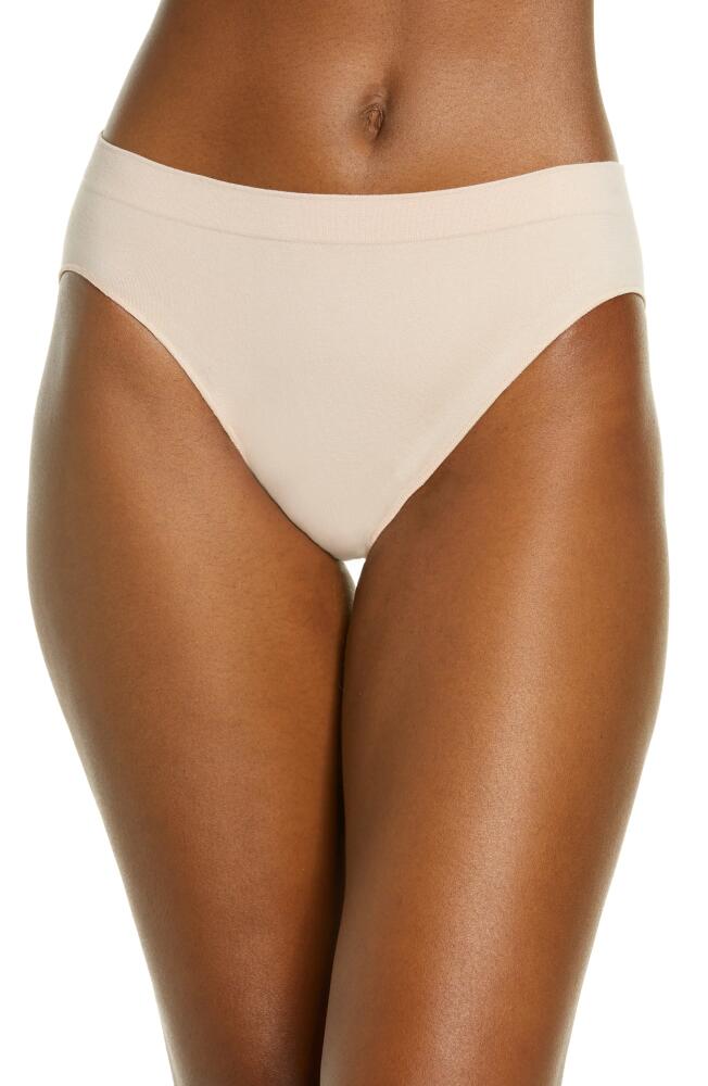 On Gossamer Cabana Seamless Hi Cut Cotton Blend Briefs in Champagne Cover