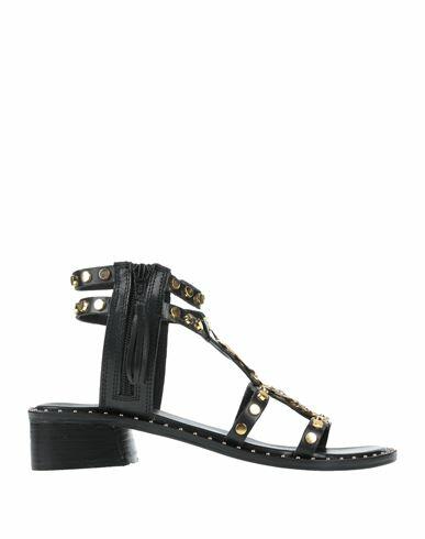 Cafènoir Woman Sandals Black Soft Leather Cover