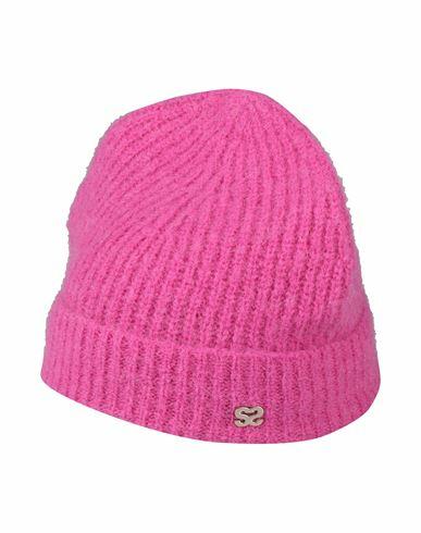 Sandro Woman Hat Magenta Polyamide, Alpaca wool, Mohair wool, Elastane Cover