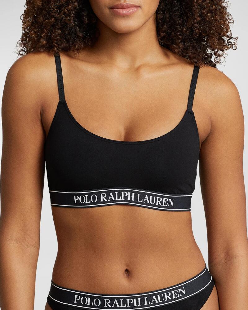 Polo Ralph Lauren Ribbed Scoop-Neck Logo Bralette Cover