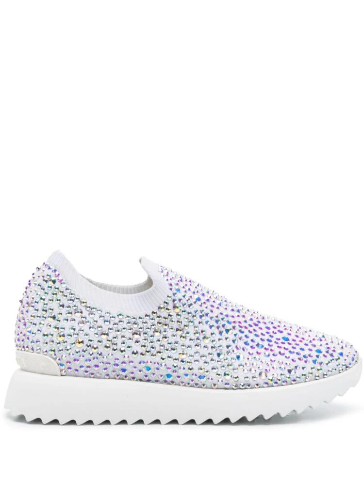 Le Silla Claire crystal-embellished sneakers - White Cover