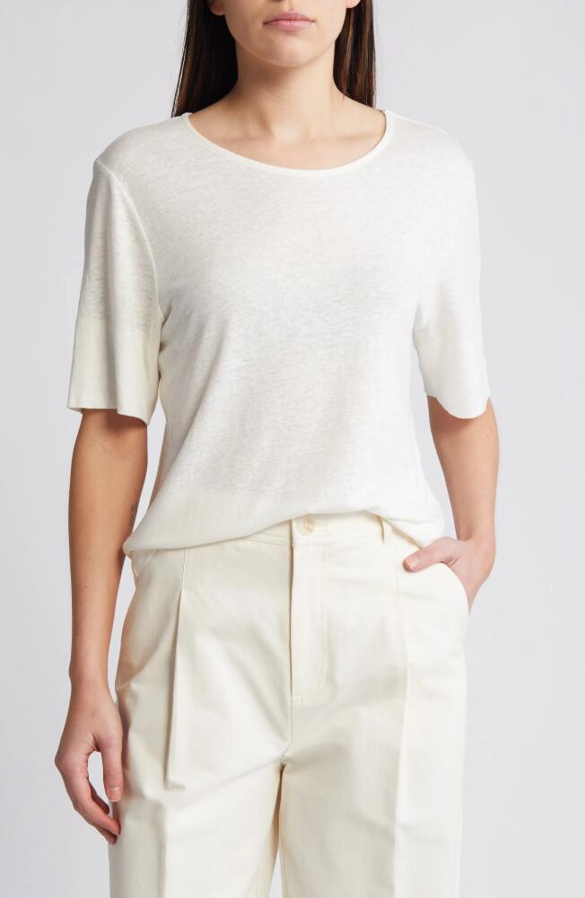 RUE SOPHIE Fern Oversize Linen & Cotton T-Shirt in Alabaster Cover