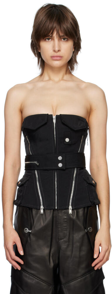 Dion Lee Black Aviator Corset Cover