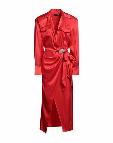 David Koma Woman Maxi dress Red Triacetate, Polyester Cover