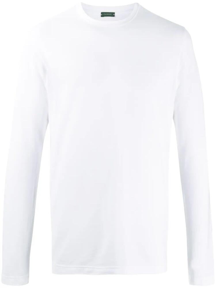 Zanone long-sleeved cotton T-shirt - White Cover