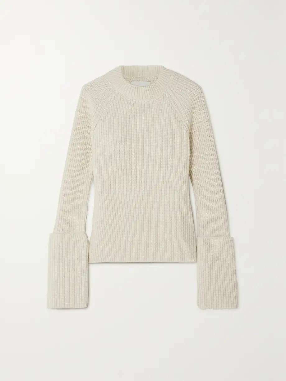 SASUPHI - + Net Sustain Ribbed Cashmere Sweater - Ivory Cover