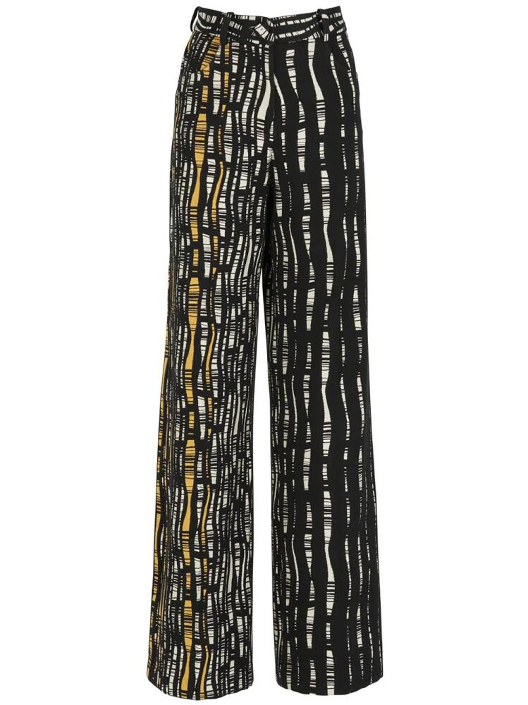 Silvia Tcherassi Emine abstract-print trousers - Black Cover