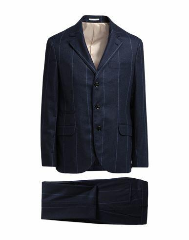 Brunello Cucinelli Man Suit Navy blue Wool, Silk, Cashmere Cover