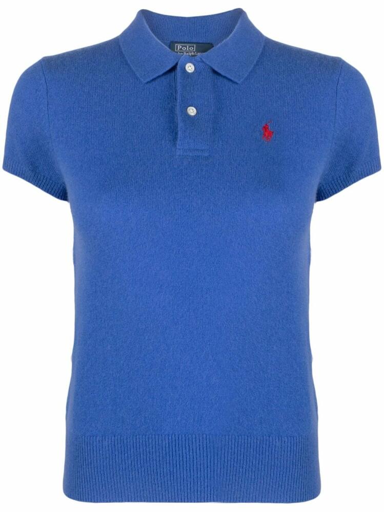 Polo Ralph Lauren Polo Pony cashmere polo top - Blue Cover