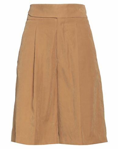 Berwich Woman Shorts & Bermuda Shorts Camel Polyester, Polyamide Cover