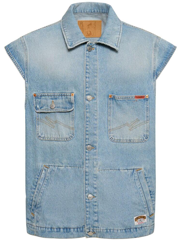 MARTINE ROSE Cotton Denim Vest Cover