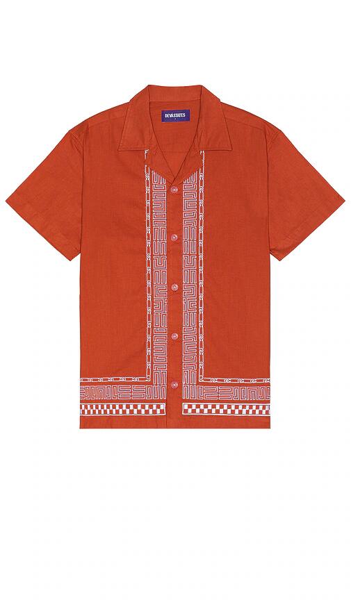 Deva States Relic Embroidered Shirt in Red Cover