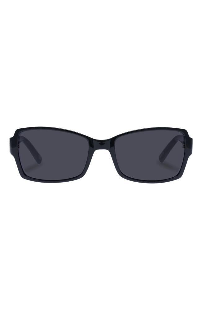 Le Specs Trance 56mm Rectangular Sunglasses in Black Cover