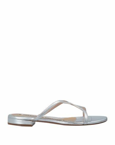 Alexandre Vauthier Woman Sandals Silver Soft Leather Cover