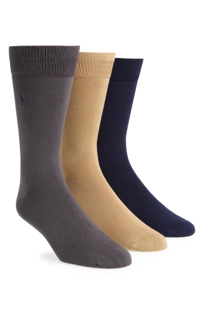 Polo Ralph Lauren Assorted 3-Pack Supersoft Socks in Khaki Cover