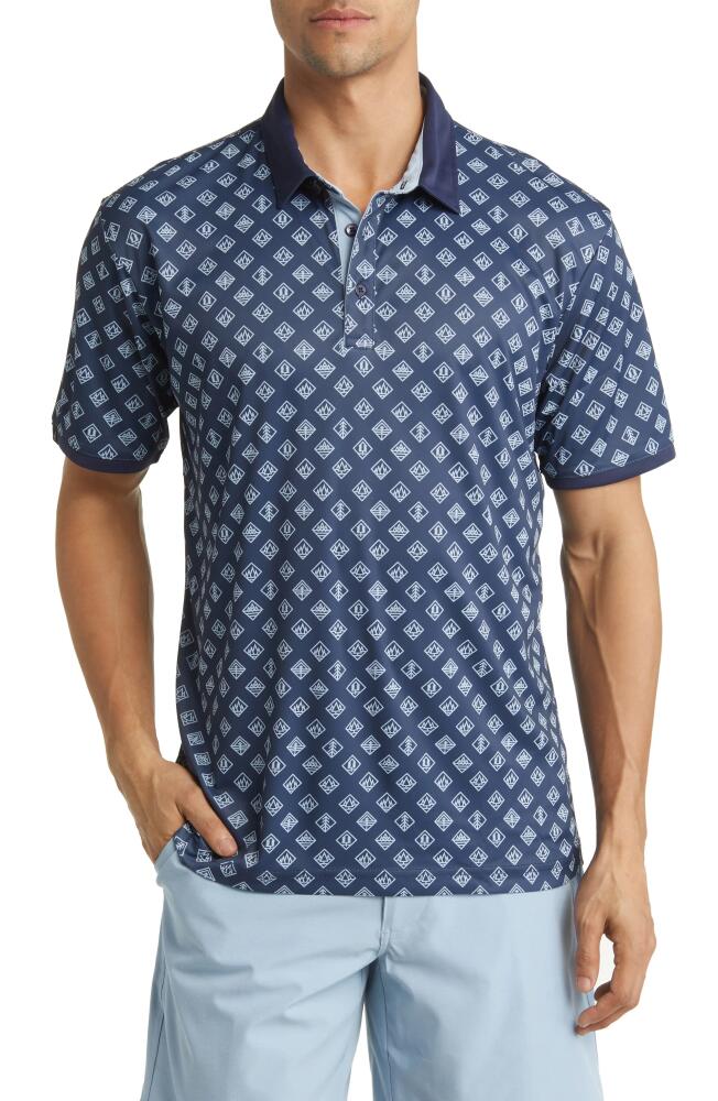 Swannies Jackson Geo Pattern Golf Polo in Navy-Sky Cover