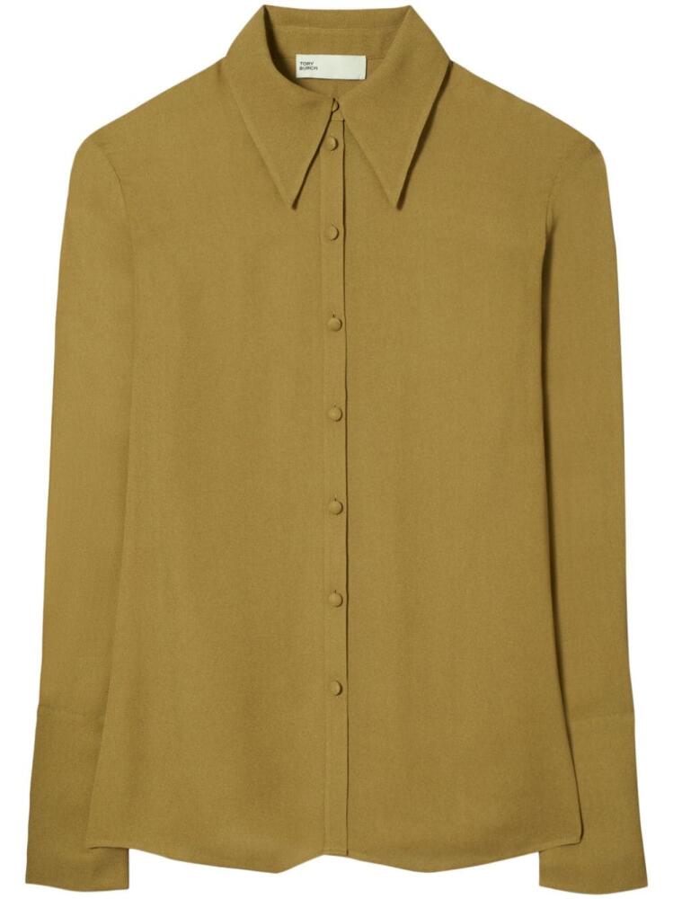 Tory Burch straight-point collar button-down shirt - Green Cover