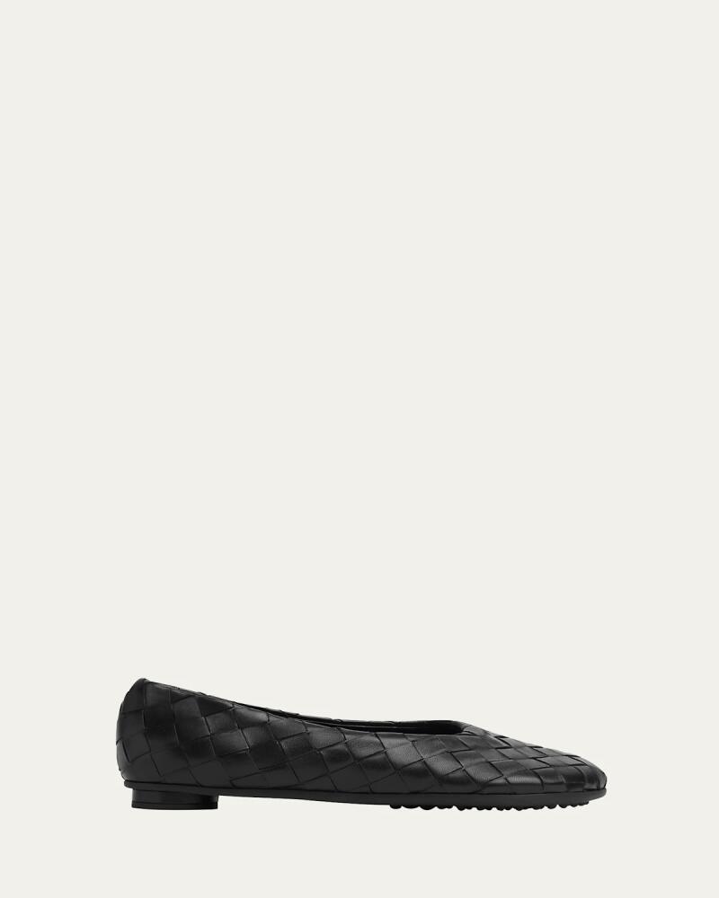 Bottega Veneta Atomic Woven Leather Ballerina Flats Cover