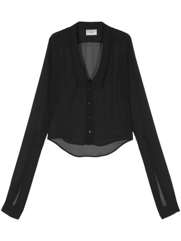 Coperni extra-long sleeves sheer shirt - Black Cover