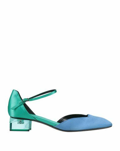 Giorgio Armani Woman Pumps Azure Textile fibers Cover