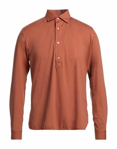 Tintoria Mattei 954 Man Shirt Rust Polyamide, Elastane Cover