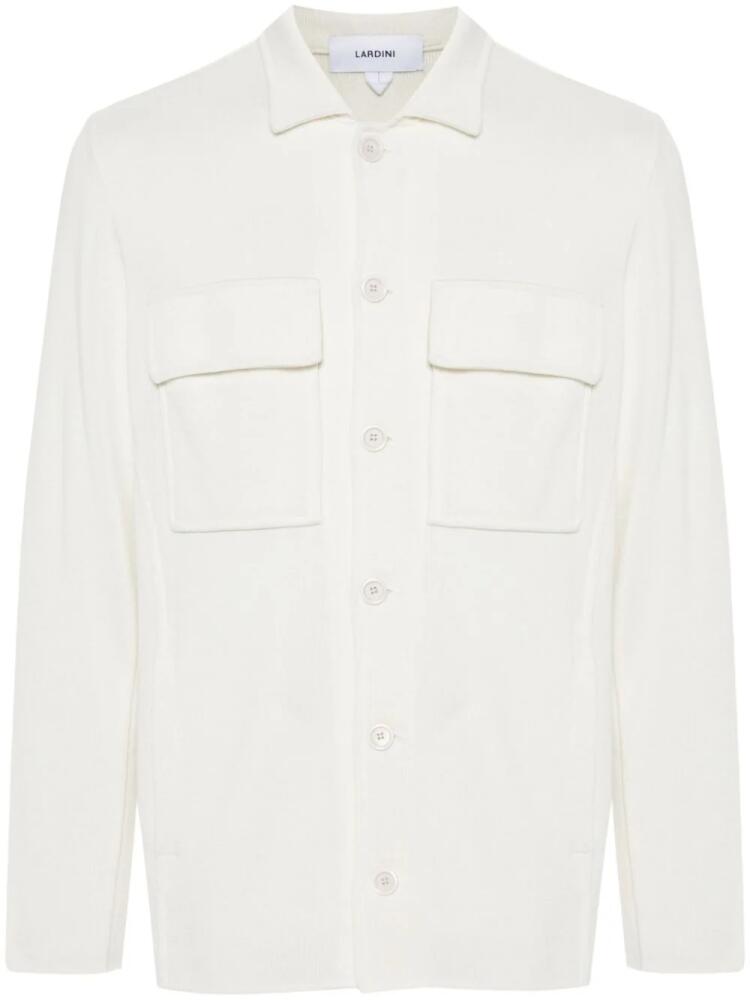 Lardini virgin wool cardigan - White Cover