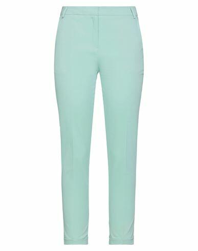 Biancoghiaccio Woman Pants Light green Cotton, Polyester, Elastane Cover