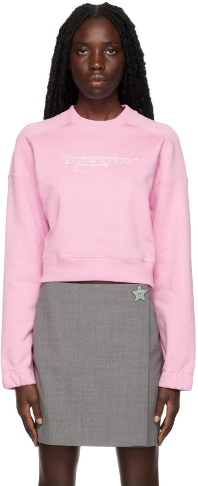 MSGM Pink Graphic Sweatshirt Cover