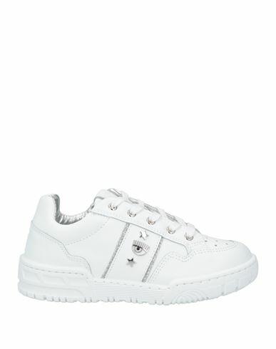 Chiara Ferragni Woman Sneakers White Calfskin Cover