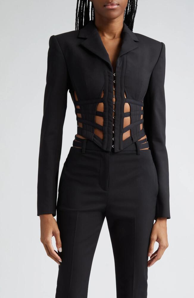 Dion Lee Cage Corset Blazer in Black Cover