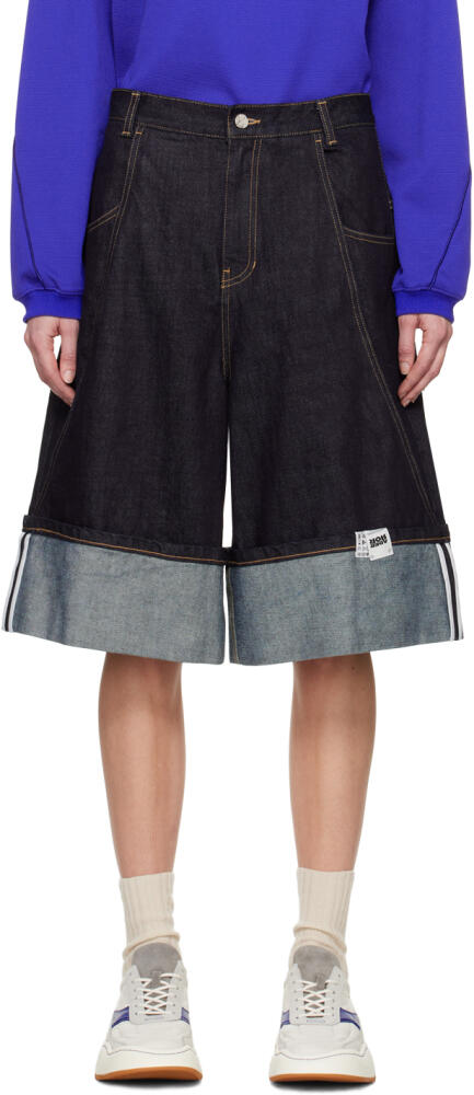 ADER error Indigo Contrast Denim Shorts Cover