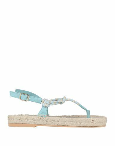 Kanna Woman Espadrilles Sky blue Soft Leather, Textile fibers Cover