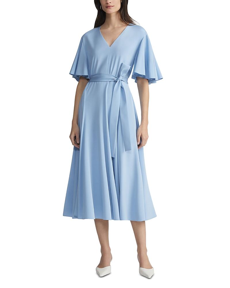 Lafayette 148 New York Belted Flounce Sleeve Dress Cover