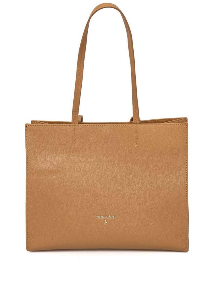 Patrizia Pepe logo tote bag - Neutrals Cover