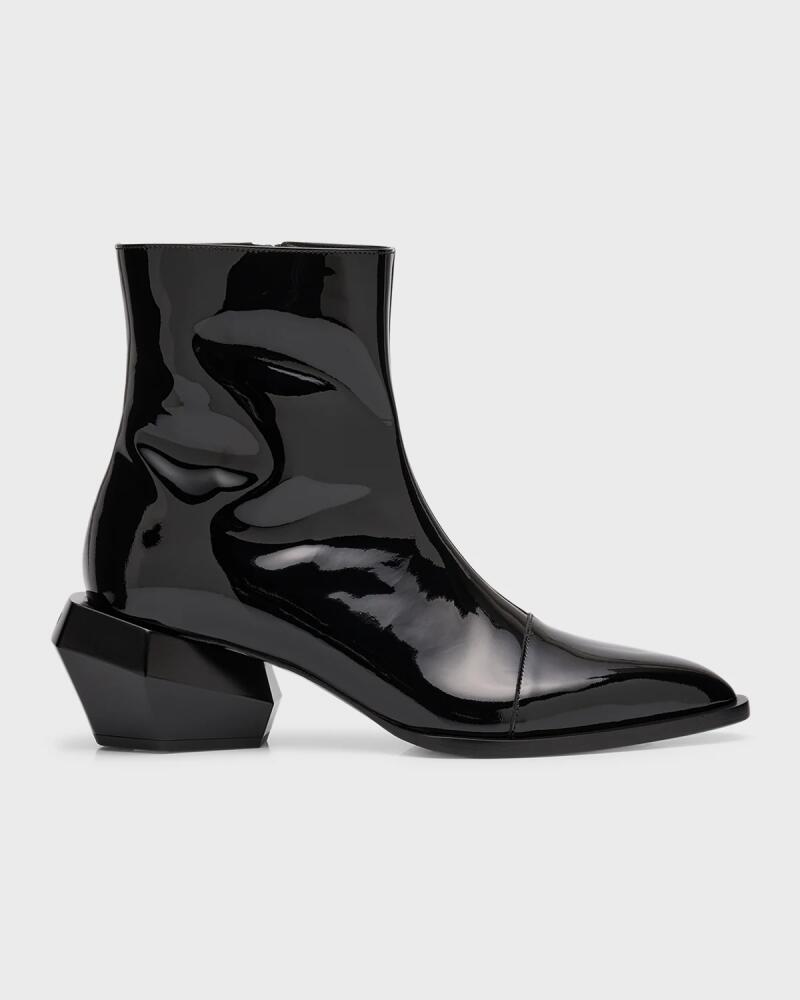 Balmain Men's Billy Patent Leather Ankle Boots Cover