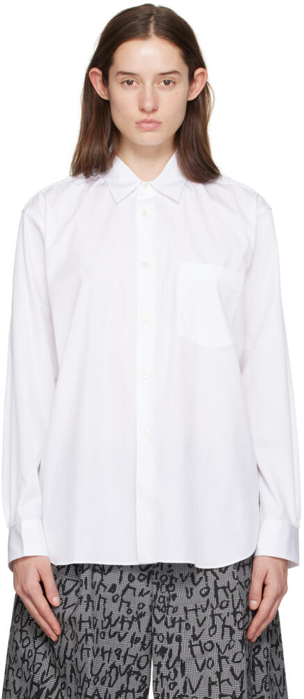 Comme des Garçons Shirt White Patch Pocket Shirt Cover