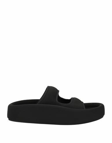 Mm6 Maison Margiela Man Sandals Black Textile fibers Cover