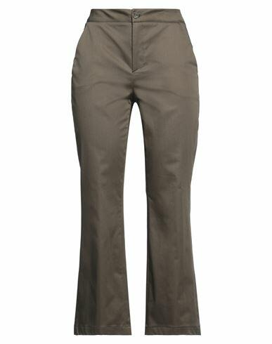 Barba Napoli Woman Pants Khaki Cotton, Elastane Cover