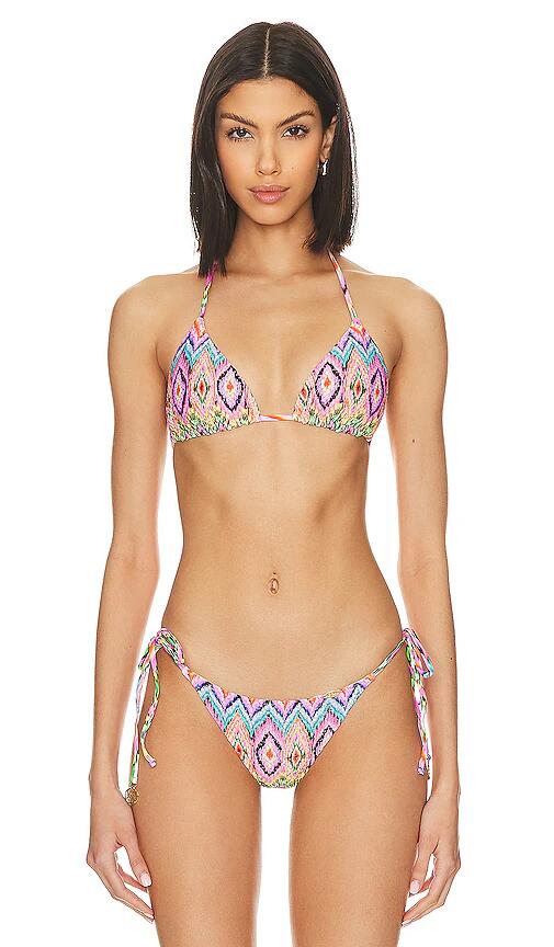 Luli Fama Miami Sorbet Triangle Bikini Top in Purple Cover