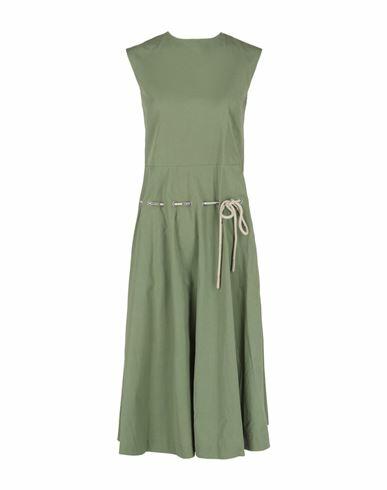 Palm Angels Cord Dress Woman Midi dress Green Cotton Cover