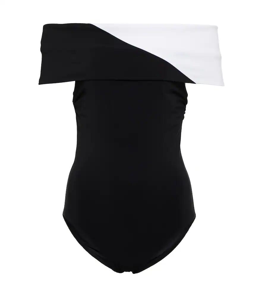 Karla Colletto Aidan off-shoulder swimsuit Cover