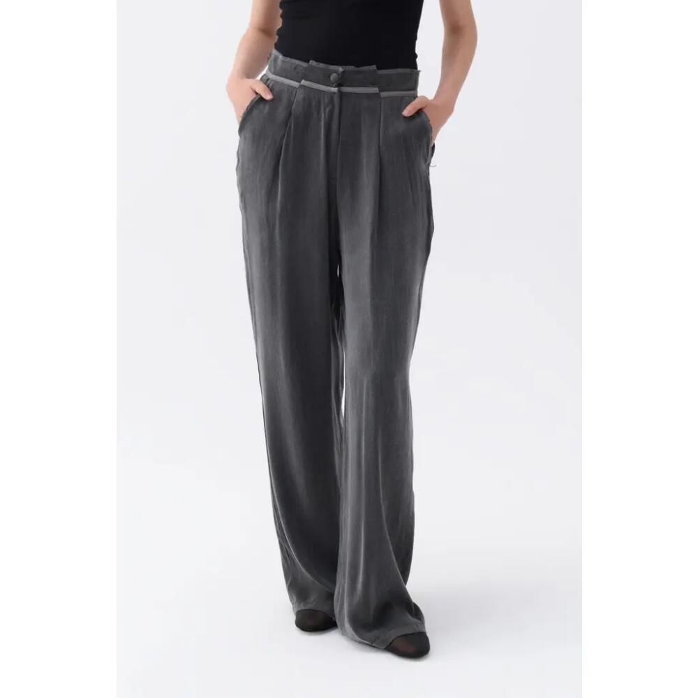 Nocturne Pleated Palazzo Pants in Black Cover