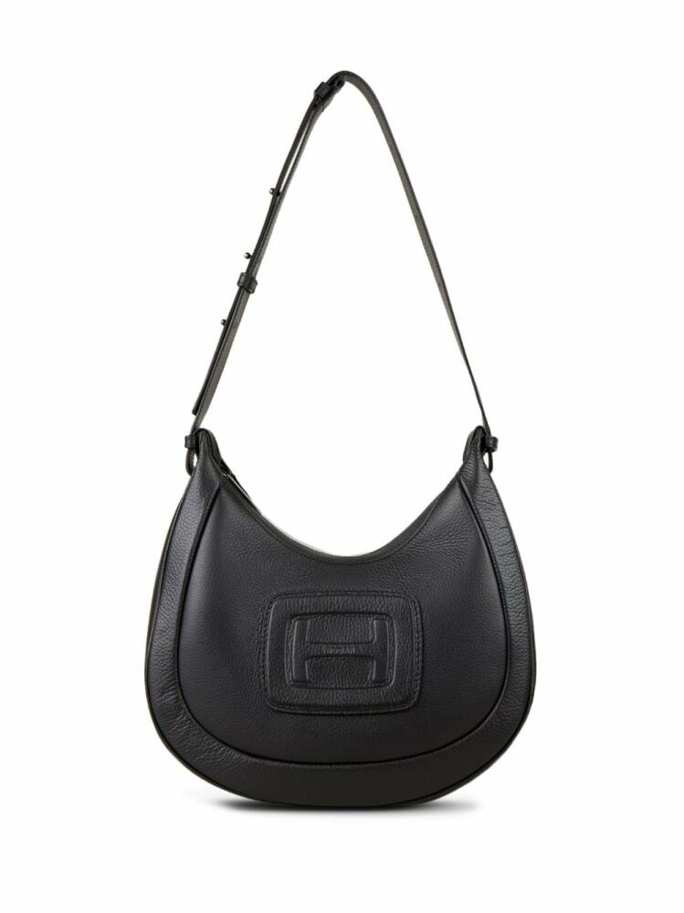 Hogan logo-embossed leather shoulder bag - Black Cover