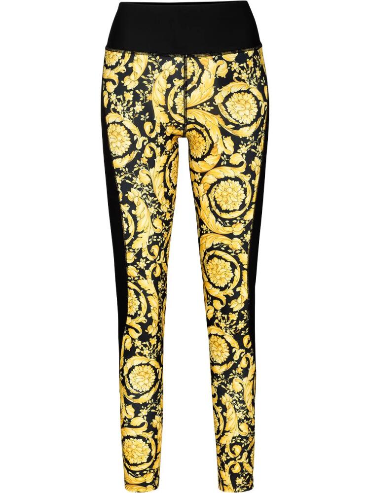 Versace Barocco print high-waisted leggings - Black Cover